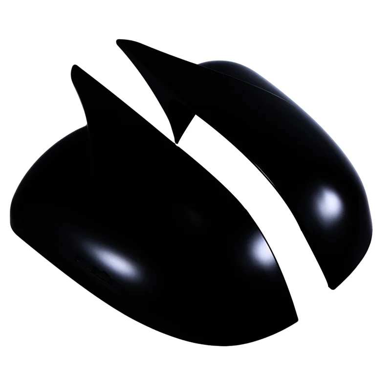 

A029-1 Pair Ox Horn Side Mirror Shell Parts Reverse Caps Trim For KIA K2 KX Cross 2017-2023 Glossy Black