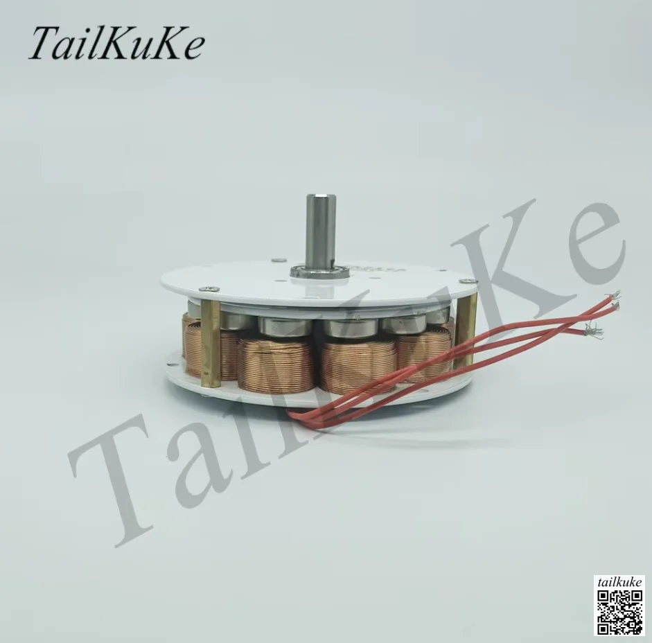 50-60W Miniature Disc Type Iron Core Generator, Strong Magnetic Low-speed Multipole Three-phase AC Generator