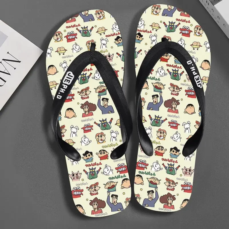 Anime New Crayon Shin Chan 여름 플립 플롭 귀여운 만화 홈 미끄럼 방지 슬리퍼 패션 커플 샌들 생일 선물