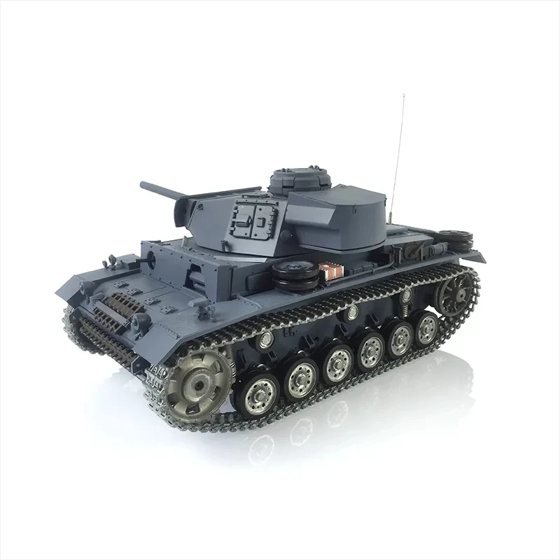 2.4G Henglong 1/16 Scale 7.0 Plastic German Panzer III L RC Tank Model 3848 Battle Against IR Battle TH17339-SMT7