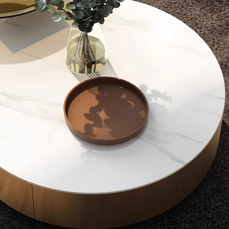 Luxury circular coffee table, center floor, metal living room, designer dining, coffee table, console, Muebles Hogar, home