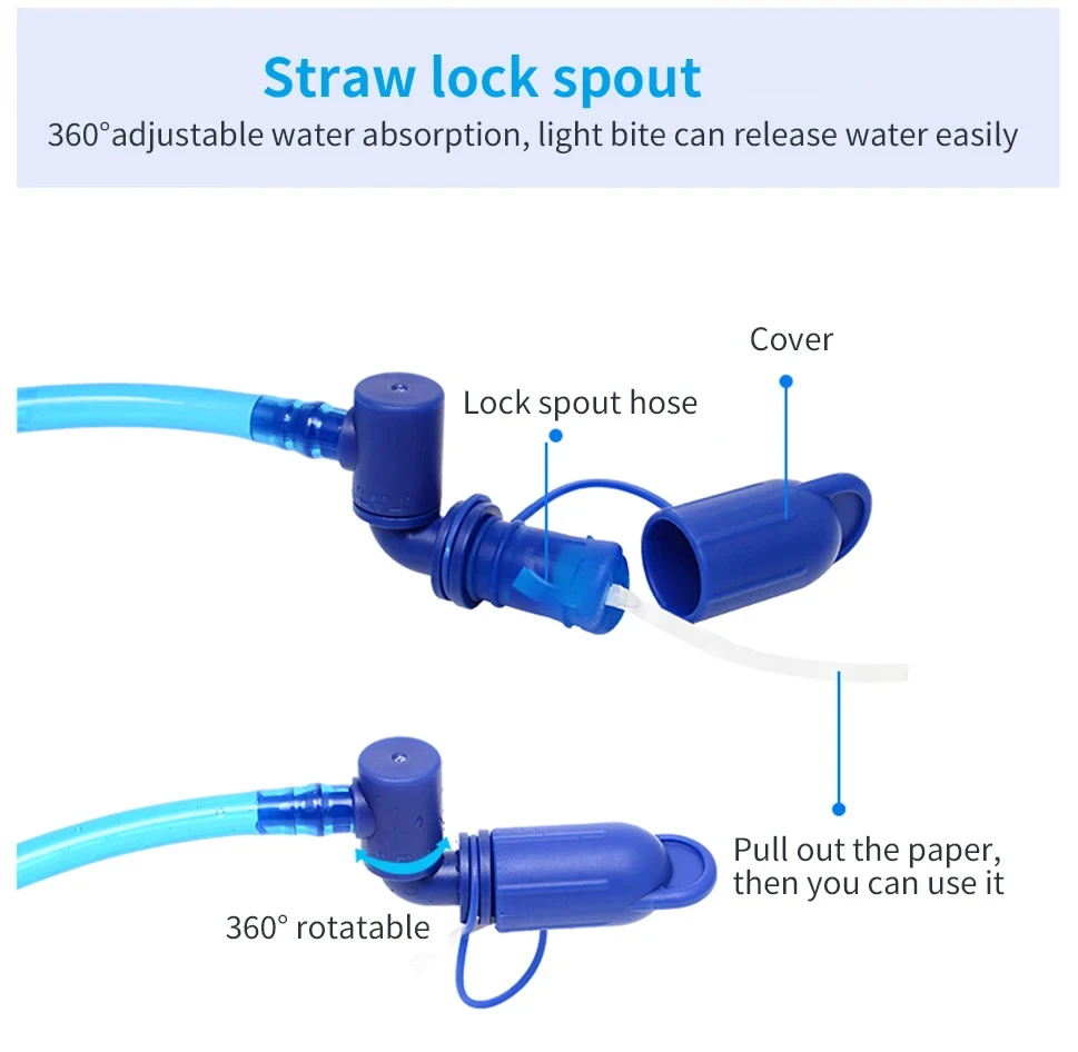 Outdoor Survival Water Filter Straw with Gravity Water Bag Filtration System Portable Water Purifier Emergency Accessories