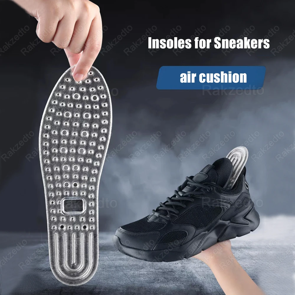 نعال ممتصة للصدمات الهوائية لأحذية العمل، دعم طوال اليوم مع التهاب اللفافة الأخمصية، نعال رياضية لتدليك القدم للأحذية #4