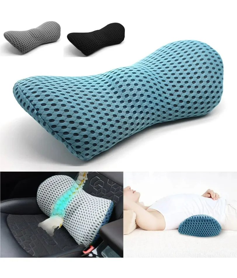 

Breathable Memory Cushion Interior Accessories Bed Sleeping Pillow Car Seat Waist Pillow Lumbar Support Pillow Foam Car Cushion