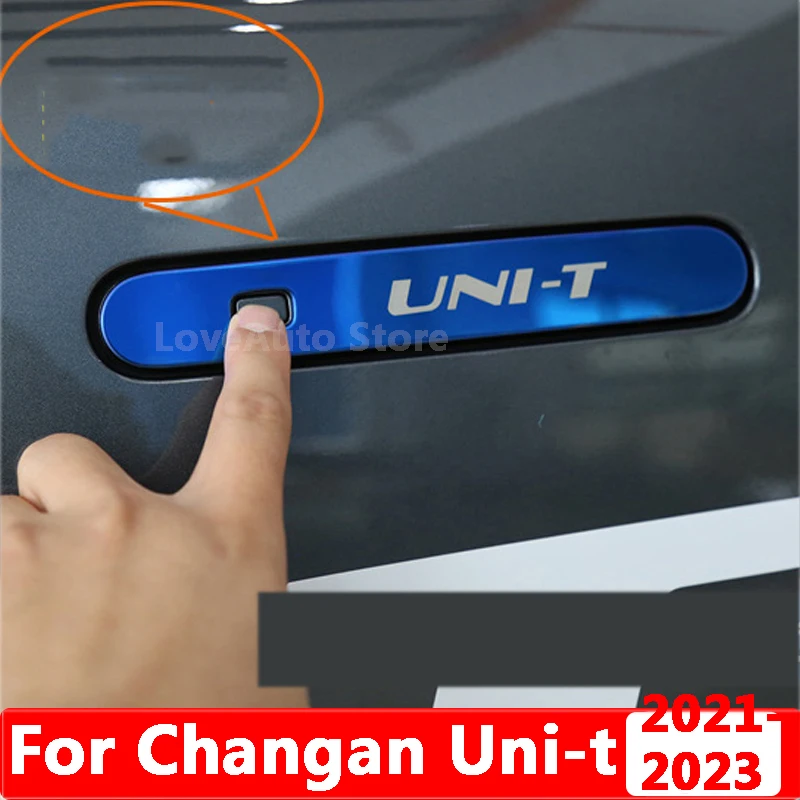 For Changan UNIT UNI-T 2021 2022 2023 Car Stainless Steel Door Handle Cover Body Pull Bowl Chrome Exterior Decoration Accessorie