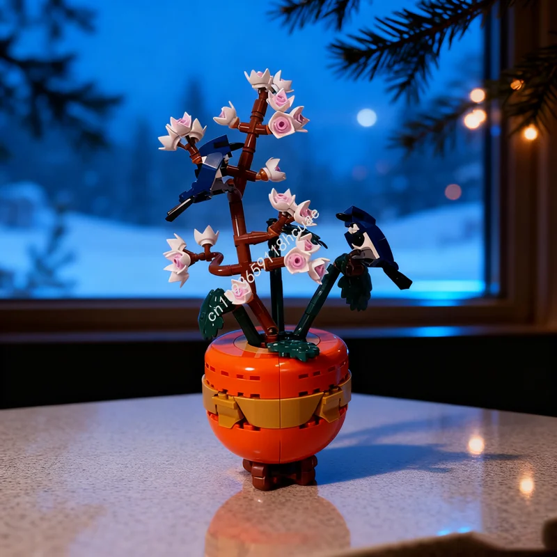 

256pcs MOC Good Fortune Vase Botanicalsed Model Building Blocks Architecture Toy DIY Creative Idea Christmas Gift Education Kids