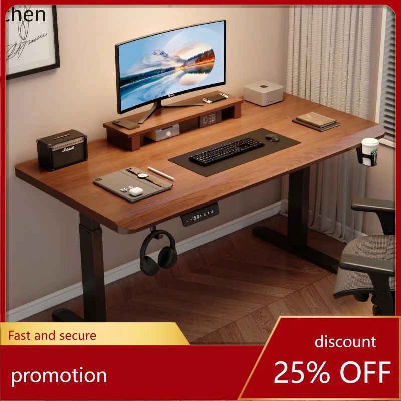 HXL Solid Wood Electric Height Adjustable Computer Desk Office Gaming Desk Workstation