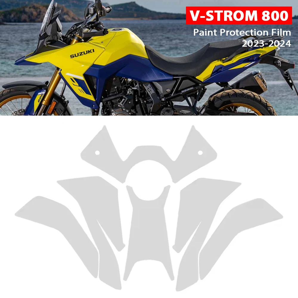 

PPF Motorcycle TPU Paint Protective Film For SUZUKI V-STROM 800 23-24 Self-Healing Scratch Resistent Fairing Protection Stickers