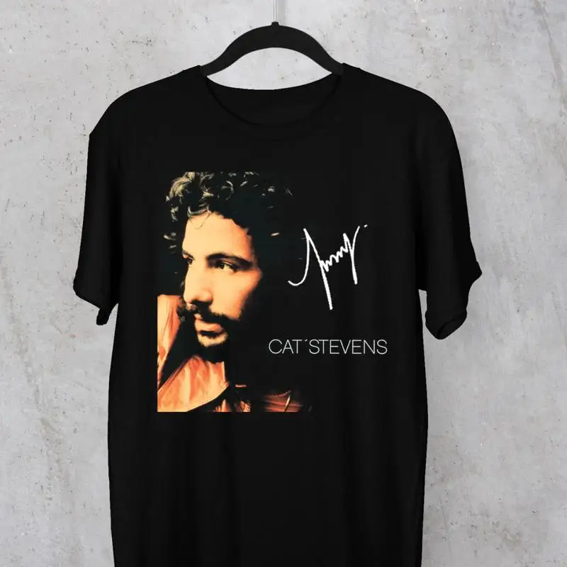HOT NEW Cat Stevens signed black T shirt short sleeve All sizes S 5Xl TD193