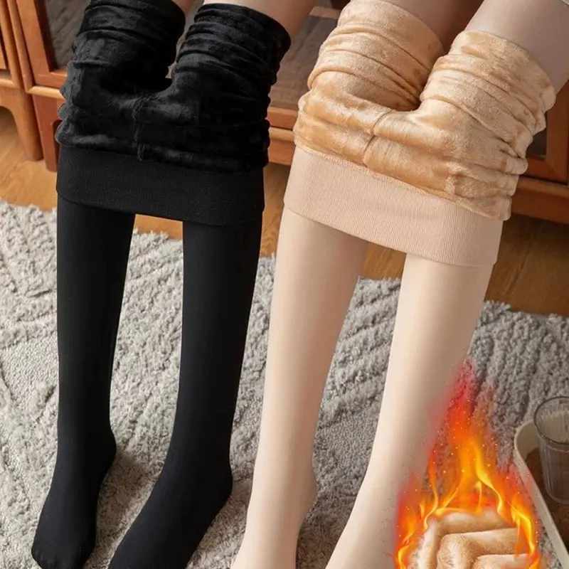 

Утепленные термоколготки, леггинсы, женские зимние бархатные термочулки, эластичные колготки с высокой талией