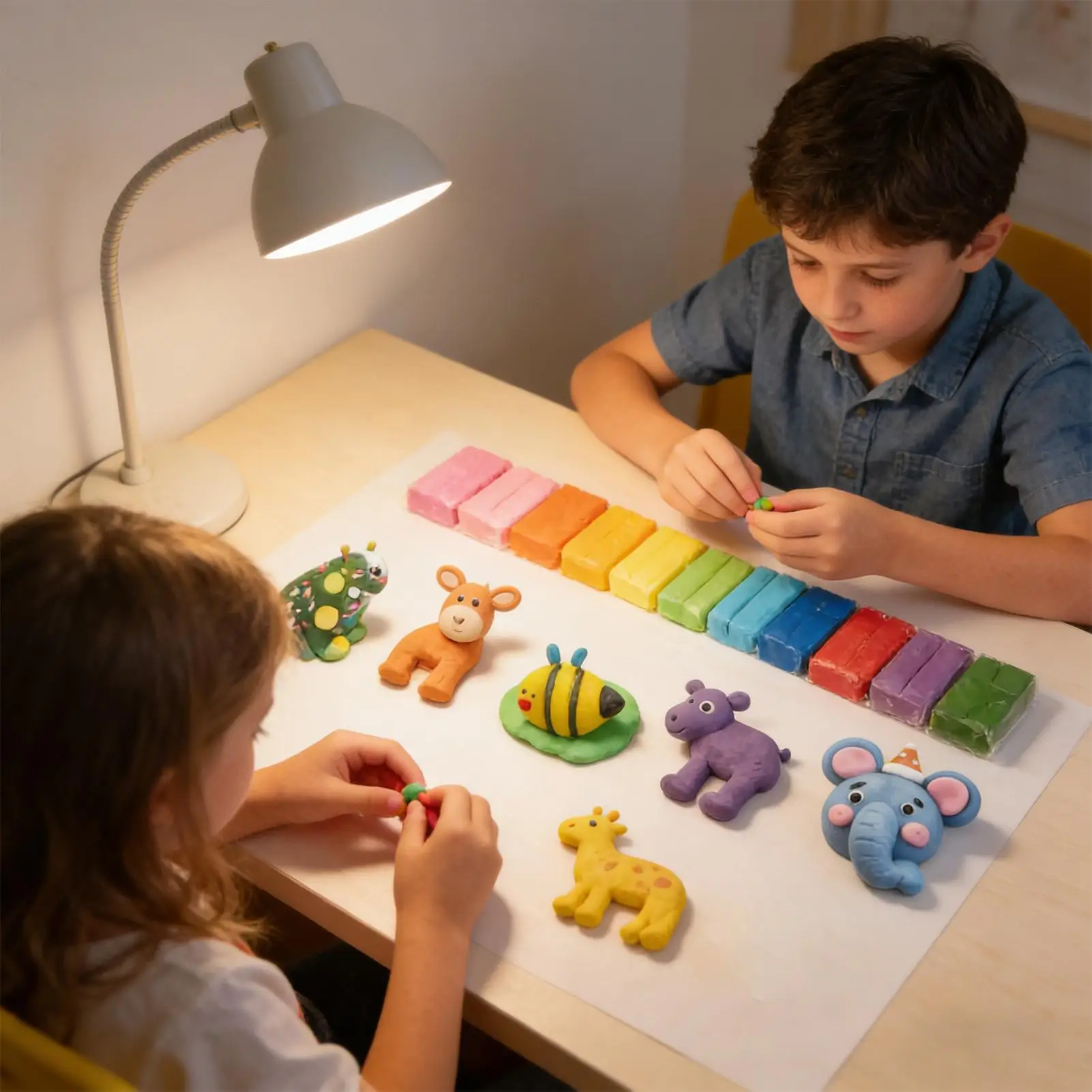 Kit di argilla essiccata all'aria 24 colori Pasta autodidratante Giocattoli Bambini Argilla da modellare Pasta per scolpire per tutte le età Casa Scuola Aula Arte