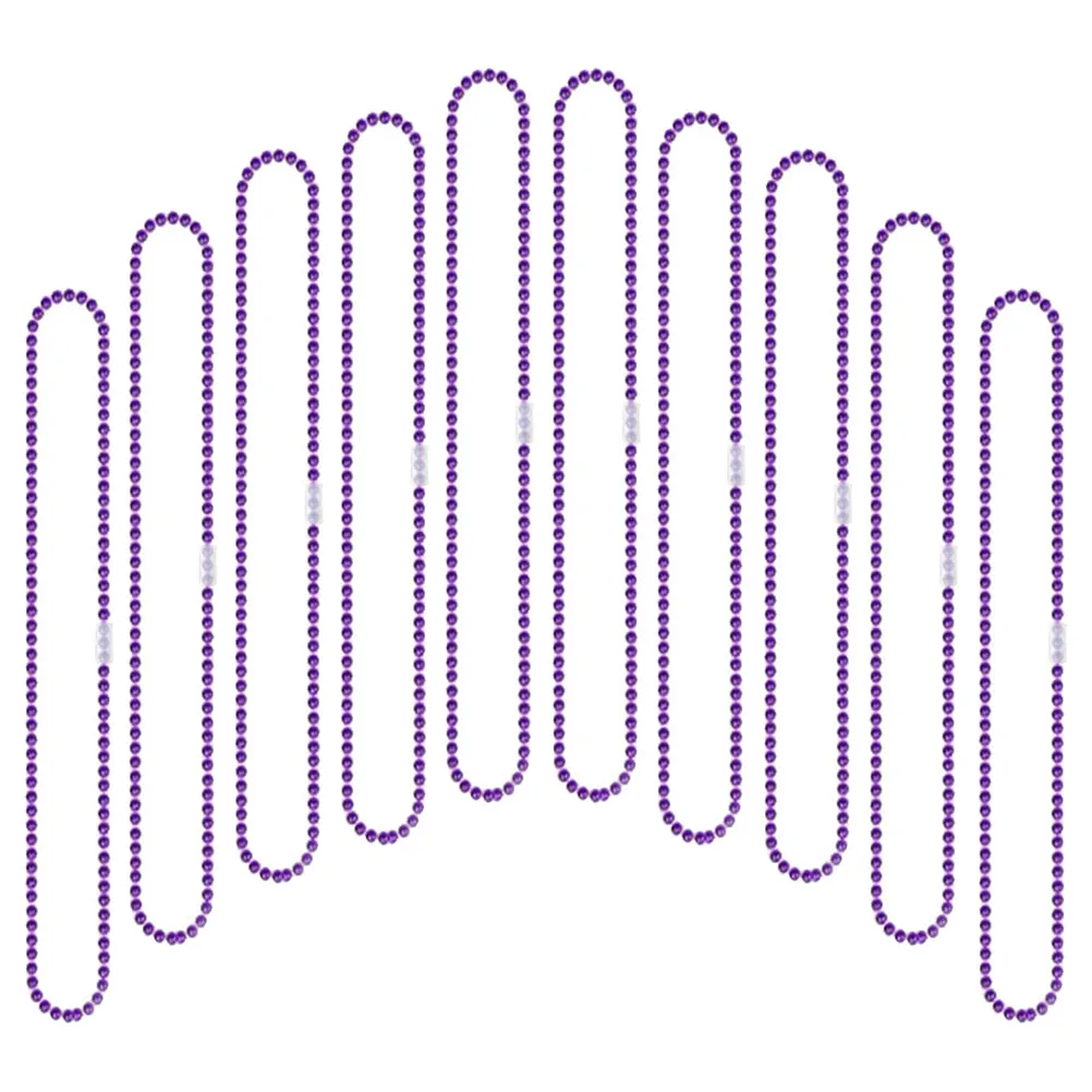 

10 Pcs Necklace Bead Chain Necklaces Bulk Fiesta Beaded Party Purple Beads Holiday