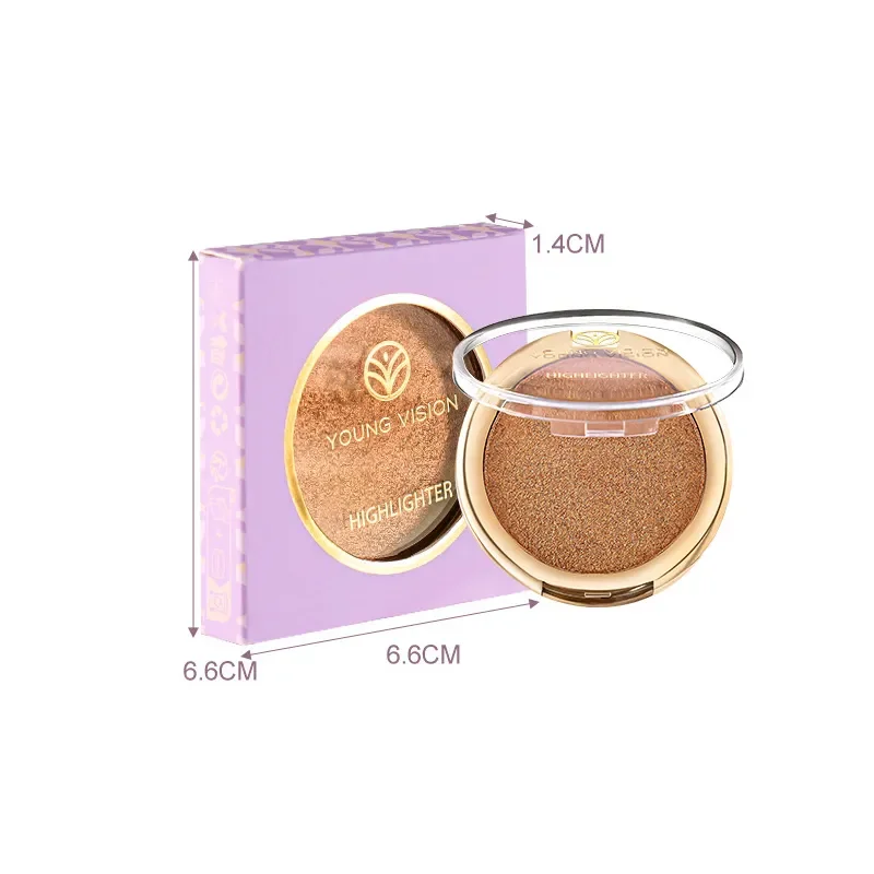 Facial Highlighter Maquiagem Paleta, Rosto Durável, Iluminar Contorno, Shimmer Em Pó, Iluminador 3D, Destaque Cosméticos, 6 Cores