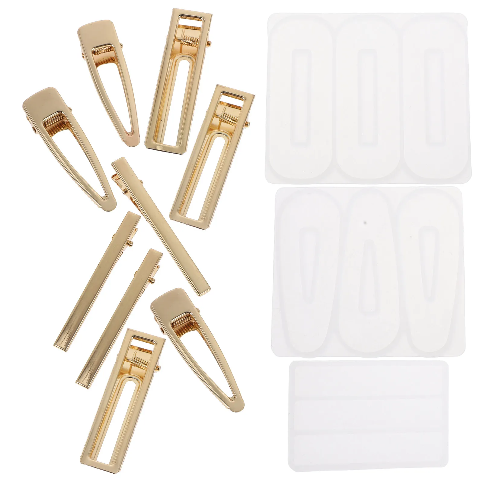 

Набор из 12 силиконовых форм для заколок для волос DIY, формы для эпоксидной смолы, 3 стиля, мягкие гибкие прямоугольные полоски, формы для украшений в виде капель воды