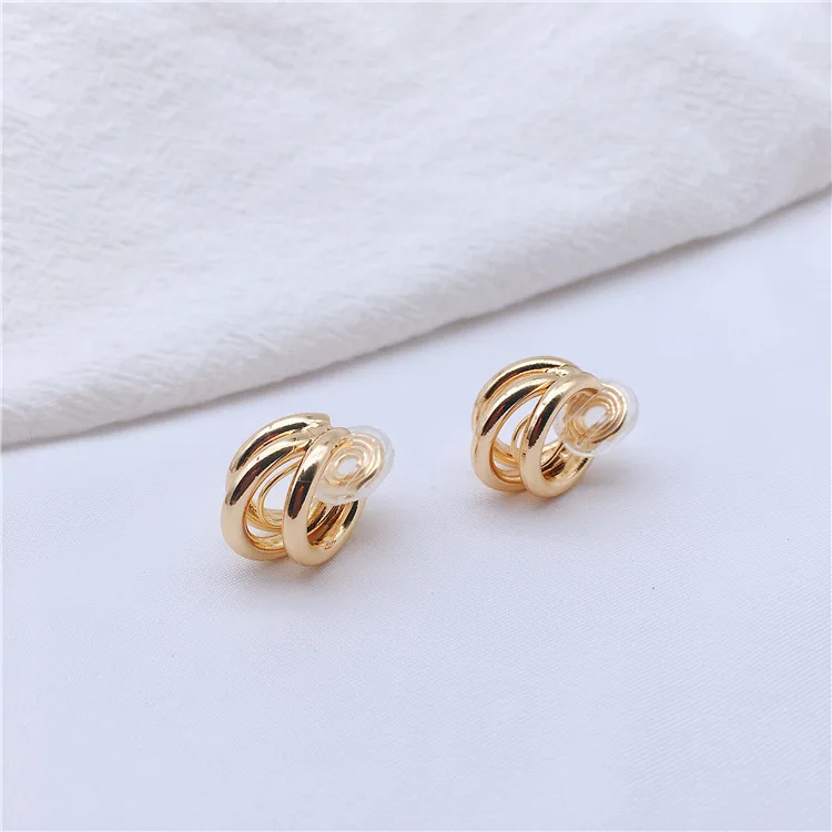 Fashion Mosquito Coil Ear Clip Metal Earrings Simple Temperament All-match Earrings Women Hot Sale