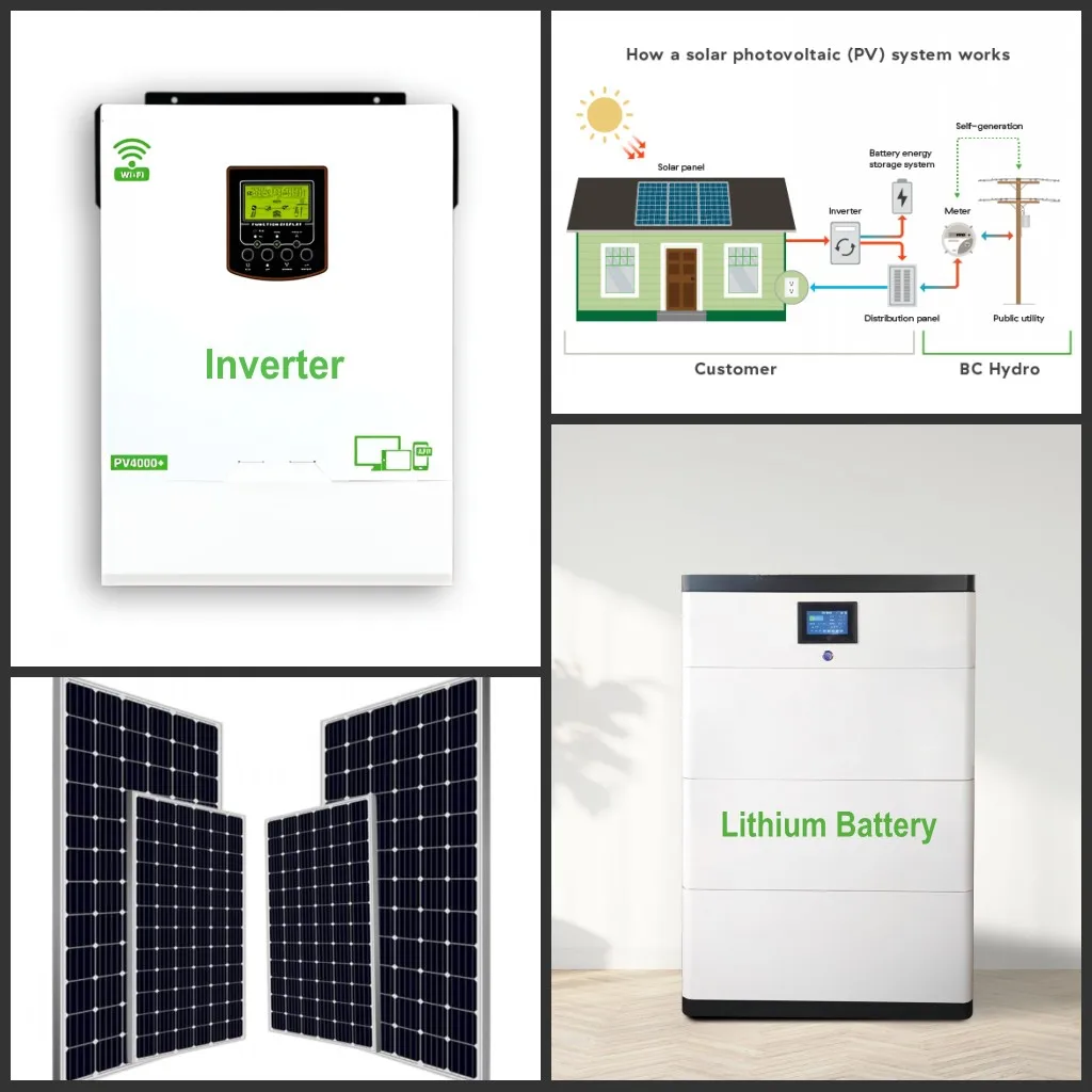 20kw 30kw Hybrid Inverter Solar Panels MPPT Controller Polycrystalline Silicon Lithium Ion Battery Solar Energy Power System