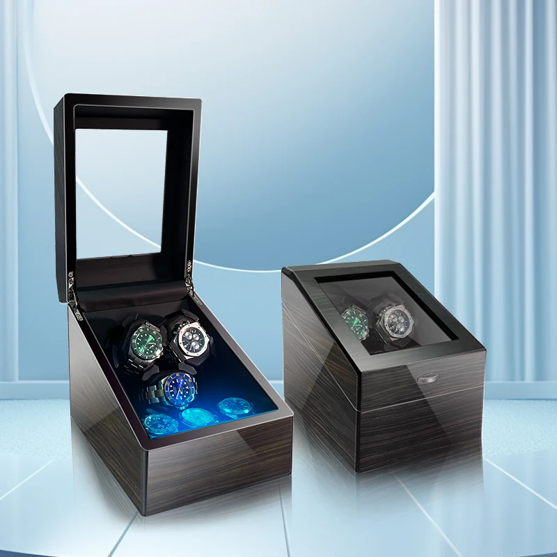 กล่องหมุนนาฬิกาอัตโนมัติ 1 ชิ้น, กล่องใส่นาฬิกา 3+3 ช่อง, กล่องเก็บนาฬิกาความจุขนาดใหญ่, มอเตอร์เงียบ, ไฟ LED, หมอนรองนาฬิกาแบบนุ่ม