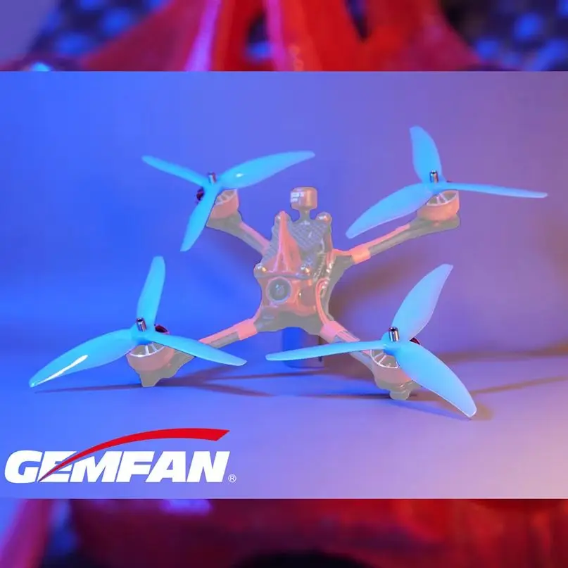 2 أزواج Gemfan 5129 5 مللي متر حفرة YUKI 3-Blades CW CCW PC المروحة ل 2306 2207 موتور FPV سباق RC الطائرة بدون طيار كوادكوبتر مولتيروتور