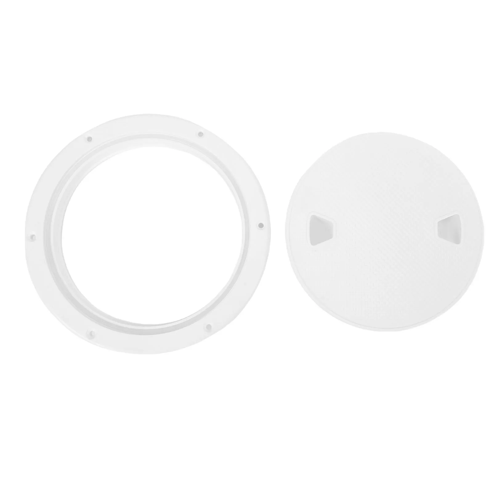 8 Inch White Nylon Boat Deck Plate OEM Replacement Anti Slip Weatherproof Round Hatch Cover for Yacht Ship