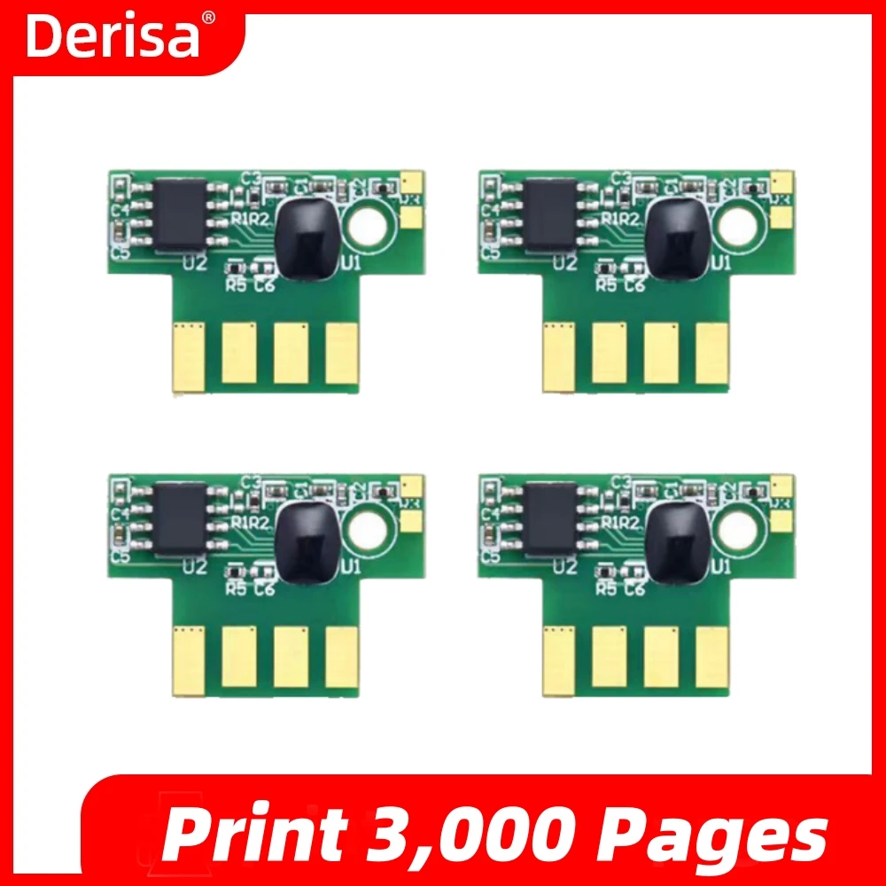 Derisa 4 Pçs/set Chip de Cartucho de Toner Para Lexmark CS317dn CS417dn CS517de CX317dn CX417de CX517de Chip de Garantia de Qualidade