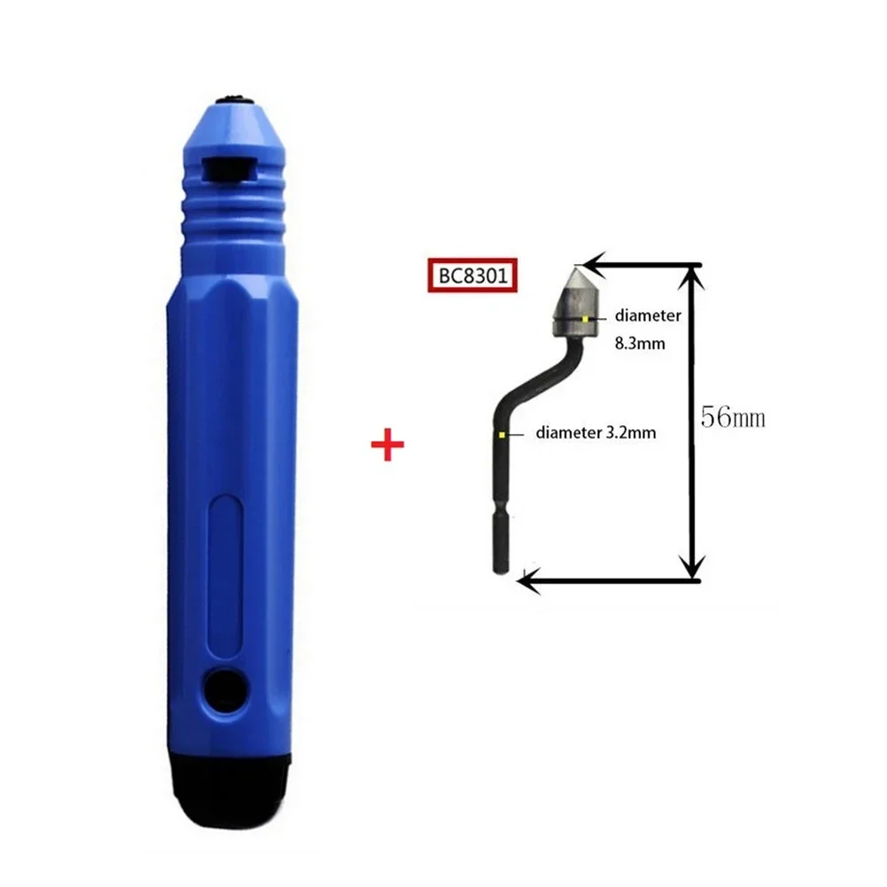 Deburring Tool Handle Trimmer Rough Edge Remover 63RC Burr Handle M2 High Speed Steel Plastic Portable Chamfering Cutter