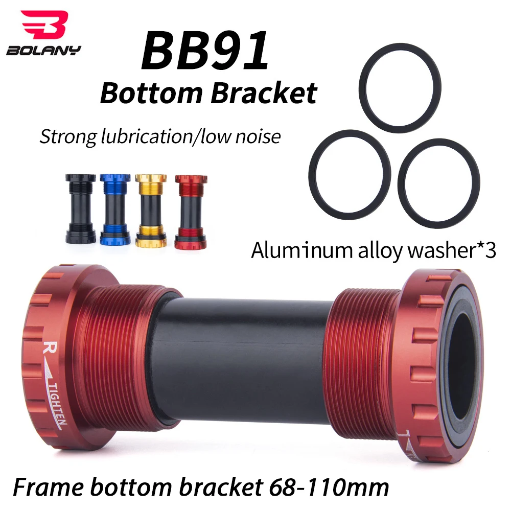 BOLANY BB91 MTB Bicycle Bottom Bracket Adapter,BC1.37*24T Road Bike Central Control Integrated,Bike Central Axis,Sealed Peilin