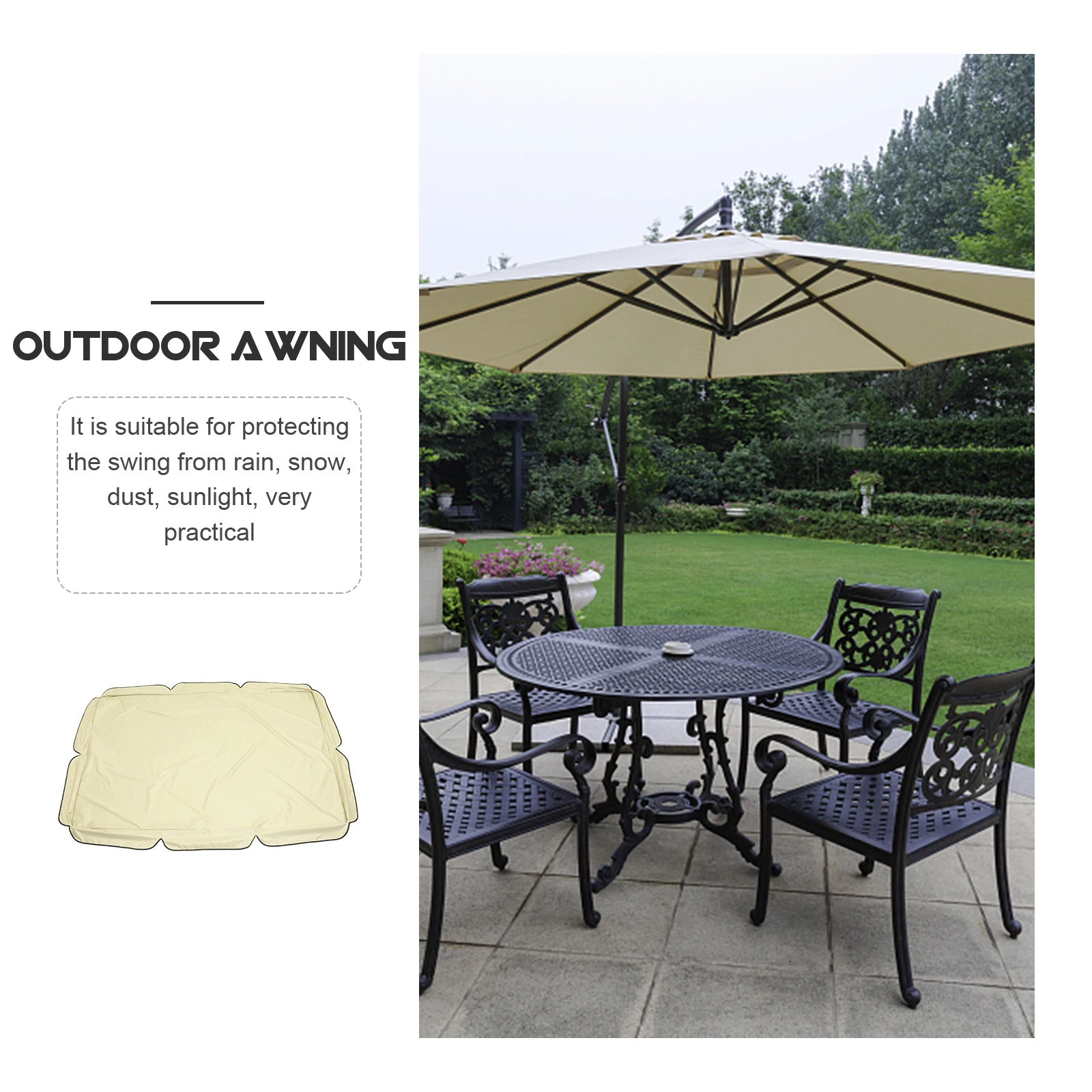 

Waterproof Swing Cover Outdoor Garden Swing Protector Durable Rain Proof Canopy Replacement For Patio Chair 127