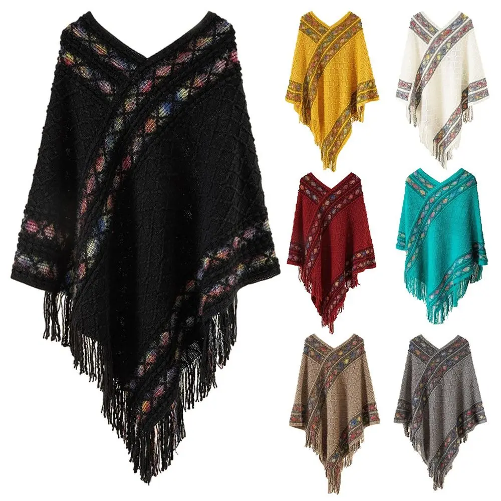 poncho-mongol-quente-de-inverno-estilo-Etnico-imitacao-de-cashmere-xale-com-franjas-e-listras-romboidais-capa-tricotada-para-mulheres