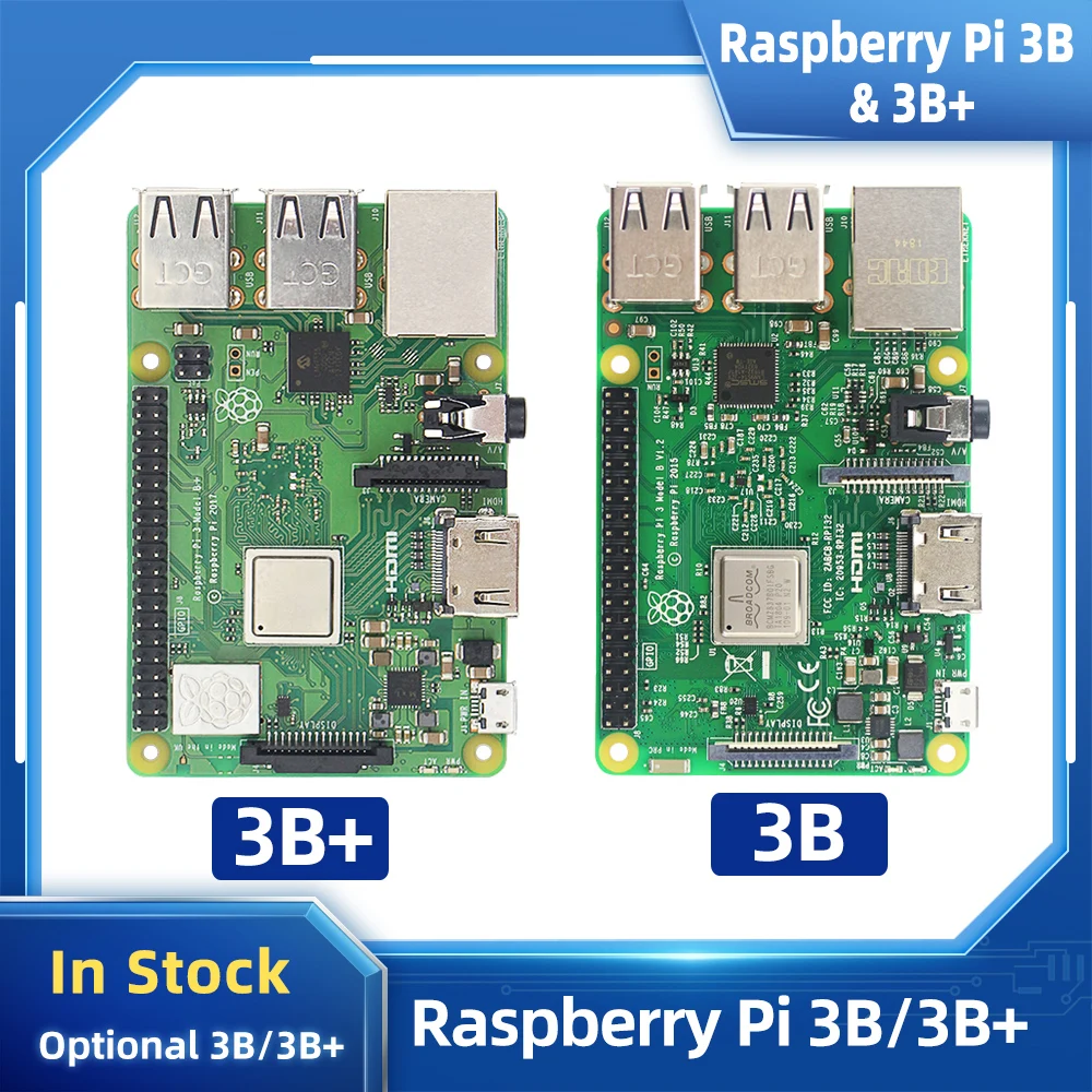 Raspberry 3 Model B + Board 1.4GHz 64-bit quad-core ARM Cortex-A53 CPU with WiFi&Bluetooth