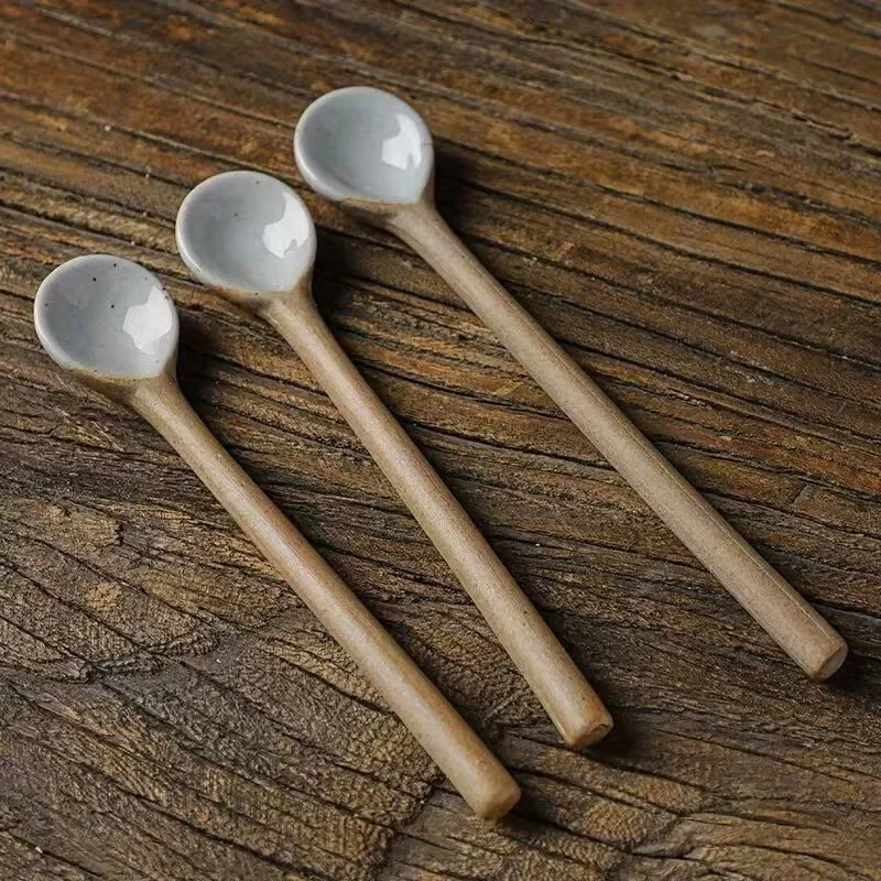 

Cooking Ceramic Dessert Seasoning Tableware Coffee Tea Stirring Tools Kitchen Accessories Tea Spoons Coffee Spoons