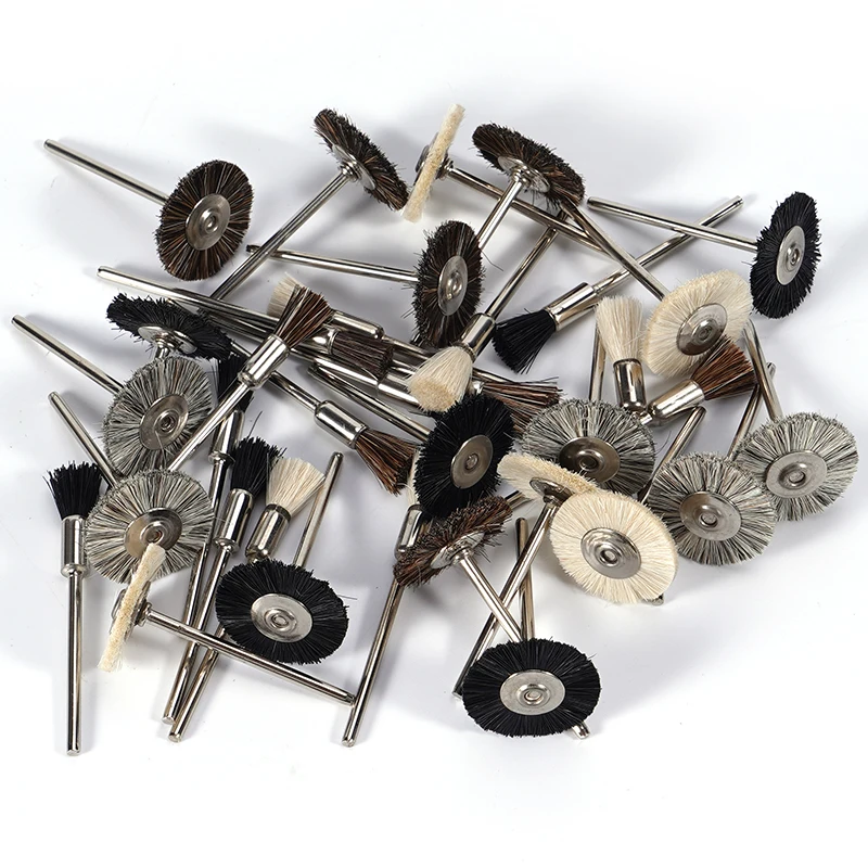 10pcs Dental Polishing Wheels Wool/Cotton/Cloth Buffing Pad Jewelry Abrasive Brush Dentist Lab Hp Brush 2.35mm Shank Rotary Tool view 4