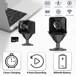Mini 4K WIFI Camera HD Home Security Camcorder Long Life Night Vision Micro Cam Motion Detection Video Remote Monitor New