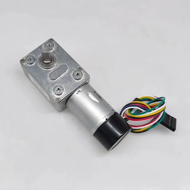 JGY370 ZGY370EC 12V Worm Gear DC Motor With Hall Encoder High Torque Low Speed Intelligent Equipment Drive Accessory