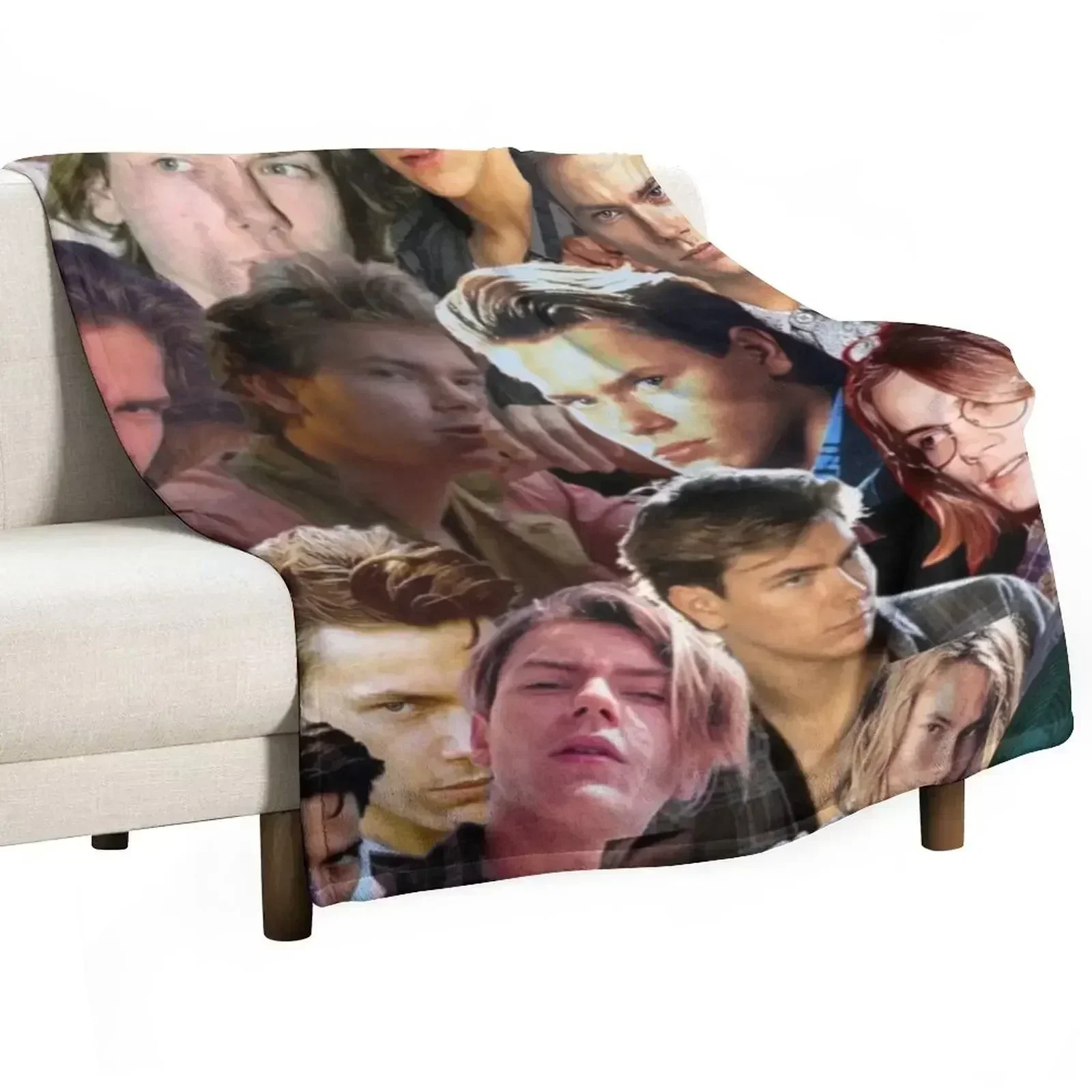 river phoenix photo collage Throw Blanket Sofa Quilt Luxury St Travel christmas decoration Hairys blankets and throws Blankets