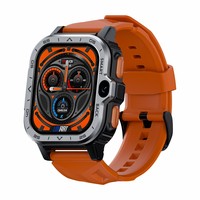 APPLLP 4 MAX 2.02inch HD Screen Heart Rate SpO2 Monitor Sleep Monitoring GPS Multi-sport Modes Music Playback SOS Smart Watch