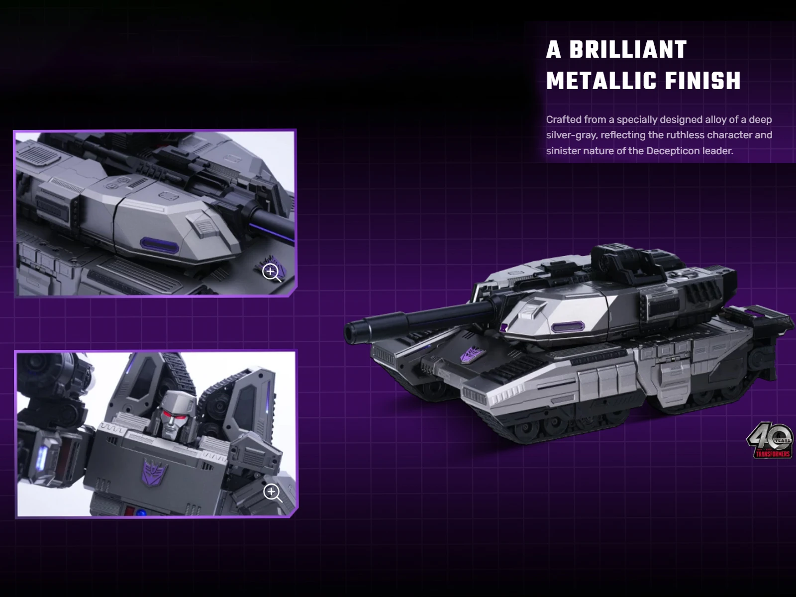 หุ่นยนต์ HiPlay Robosen Transformers รุ่นเรือธง เมกะทรอน G1 WZTG1-SA ของเล่นแอ็คชั่นฟิกเกอร์