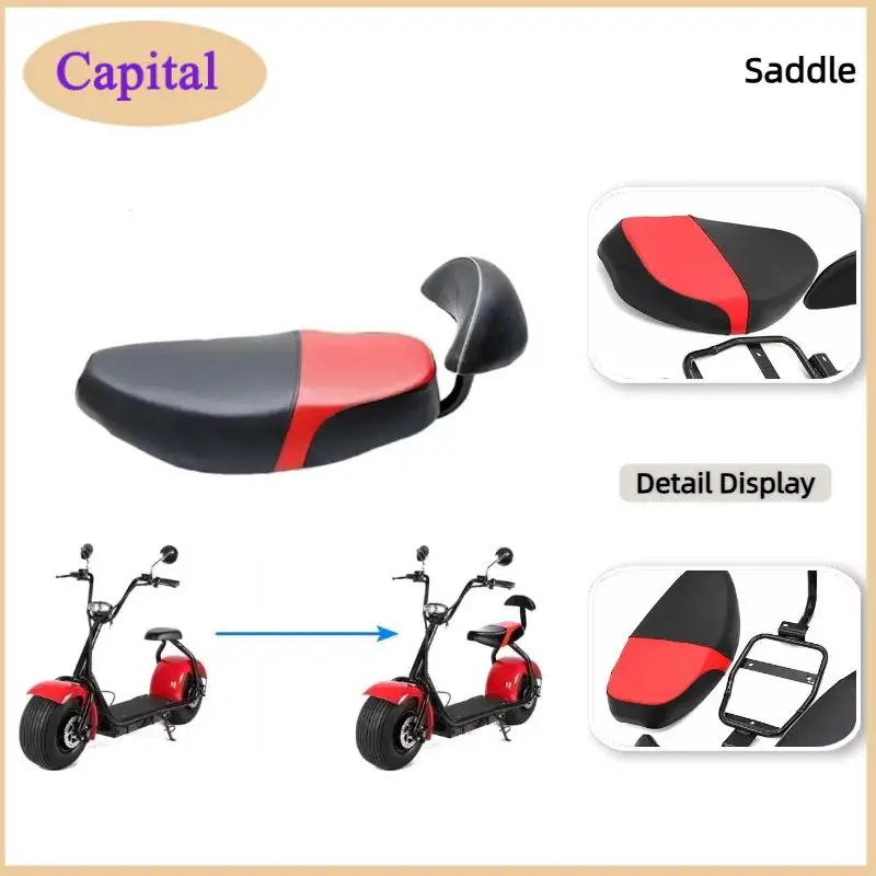 

Double Rear Seat Cushion Backrest Extended Integrated Seat Back For Halei Citycoco Scooter Scooter Seat Modified Accessories