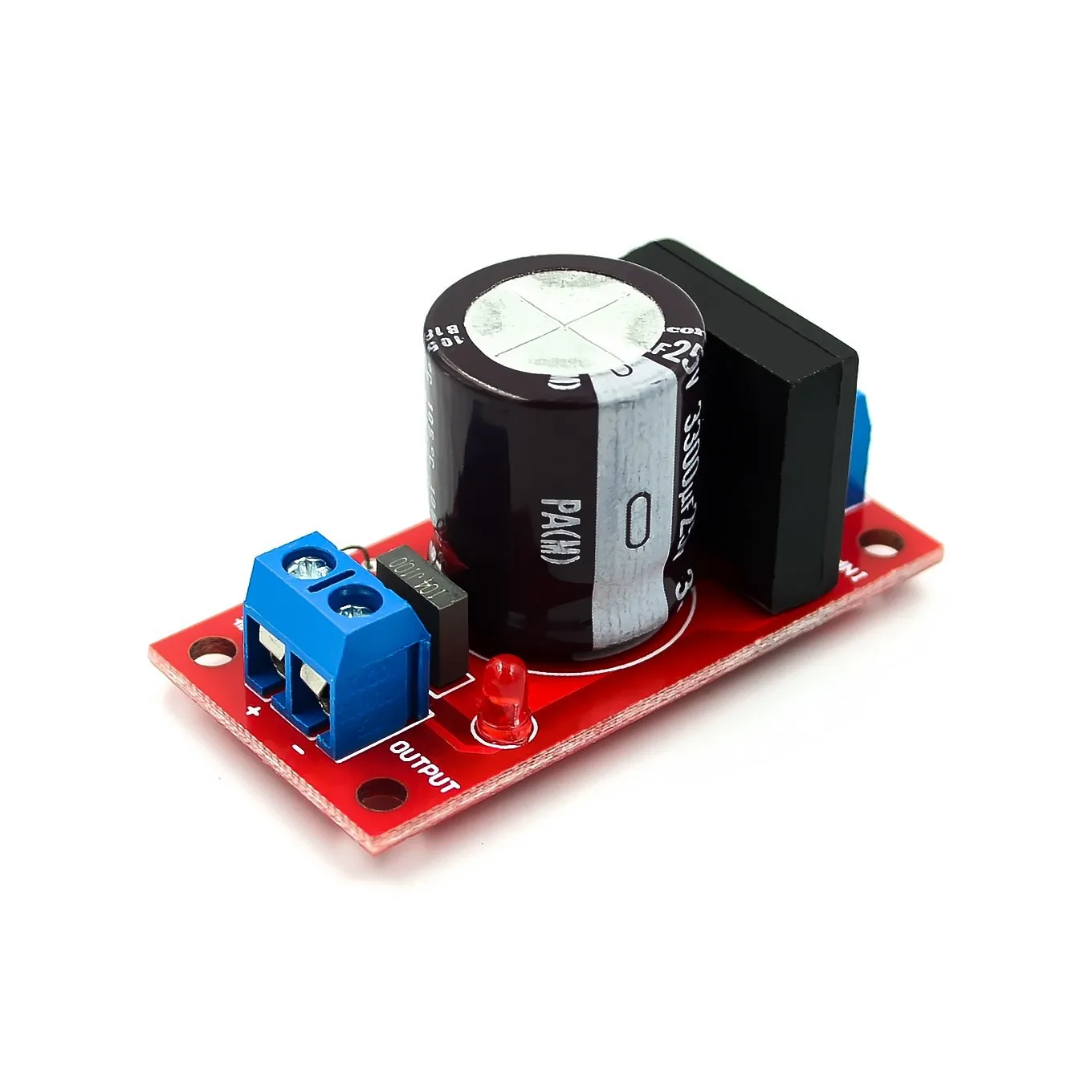 Rectifier filter power supply board / 8A rectifier power amplifier / 8A rectifier with red LED indicator / AC single power suppl