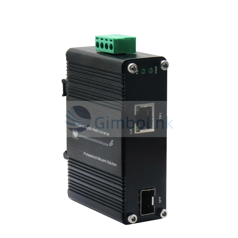 12-48 فولت تيار مستمر المدخلات DIN السكك الحديدية الصناعية الصف جيجابت الألياف محول الوسائط مع 100/1000 متر SFP ميناء إيثرنت المعدات البصرية