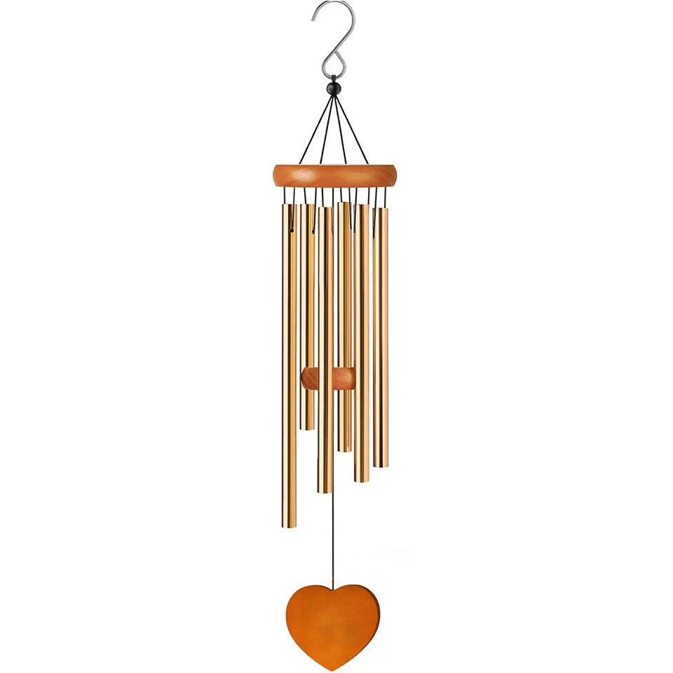 Carillon éolien commémoratif en bois, carillon musical d'extérieur suspendu, étanche, cadeau de compassion, décoration de jardin