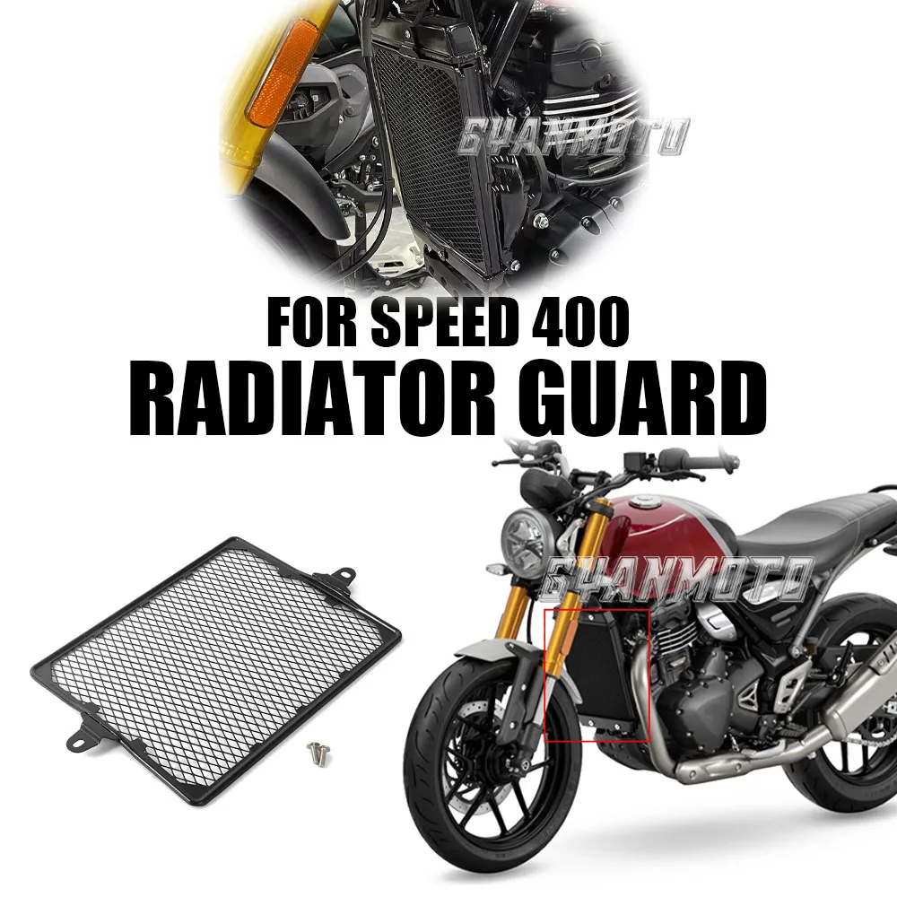 

New Motorcycle Accessories Radiator Guard Grille Oil Cooler Cover Protector For Speed 400 SPEED 400 Speed400 2024 2025