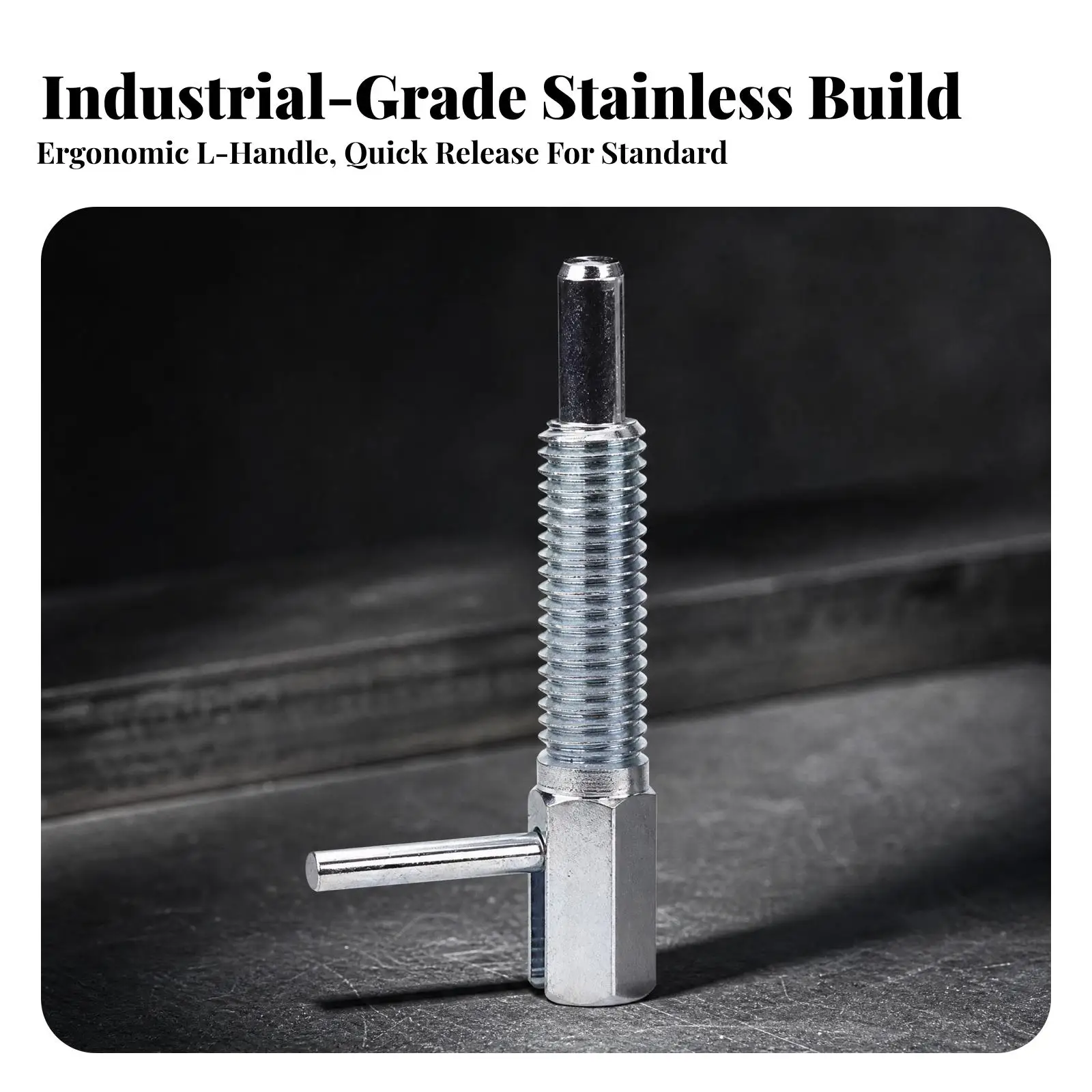 Wear Resistant Spring Loaded Pin Cylindrical Threaded Stop Plunger for Aluminum Frame and Tooling Systems