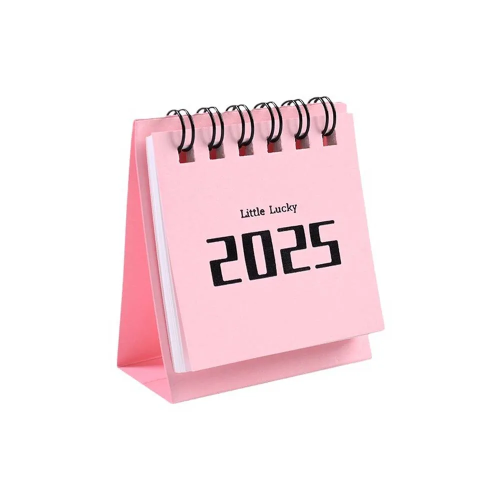 ฝาพับแบบตั้งได้มีขดลวดปฏิทินตั้งโต๊ะที่วางกำหนดการประจำวันผู้วางแผน2024 2025ปฏิทินจัดกำหนดการกระดาษโต๊ะเล็กปฏิทิน