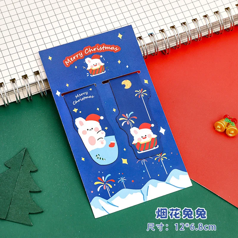 Christmas Magnetic Bookmarks Exquisite Stationery Gifts School Supplies Back To School Office Accessories For Desk Teacher Gift