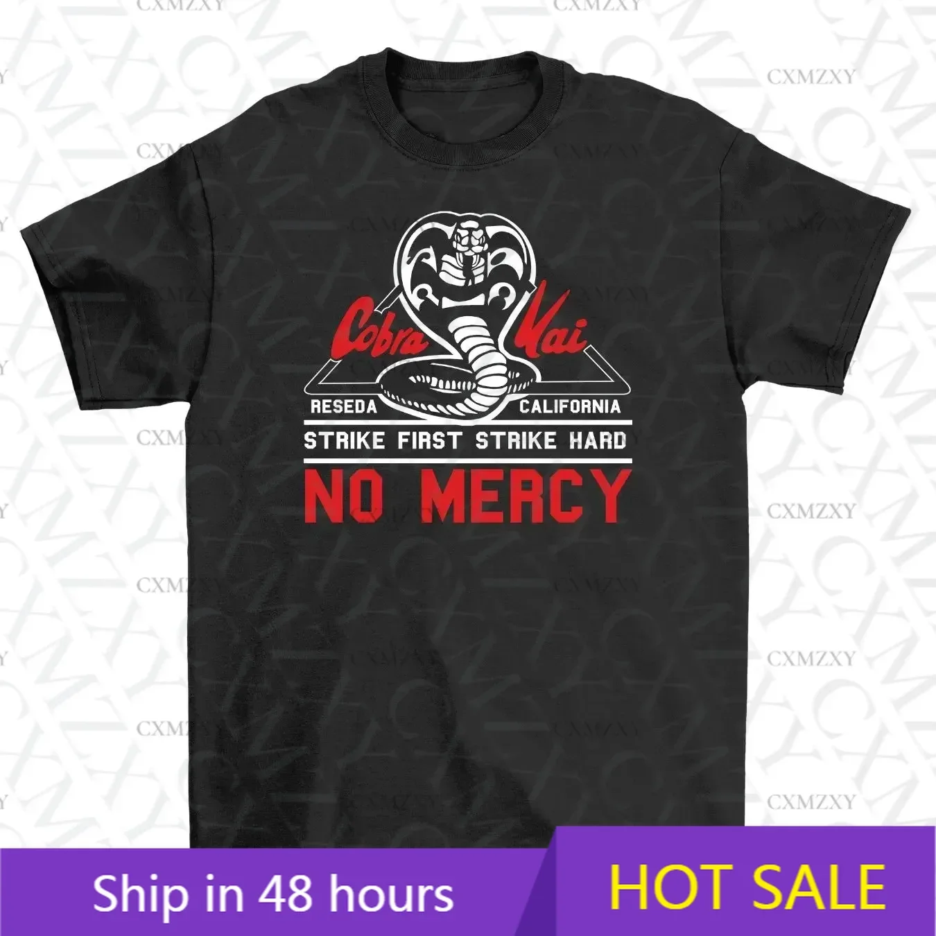 Work Kai Pre-emptive Punch Pattern T-Shirt - Design 100% Cotton Printed Cobra Short Sleeves for Men and Women