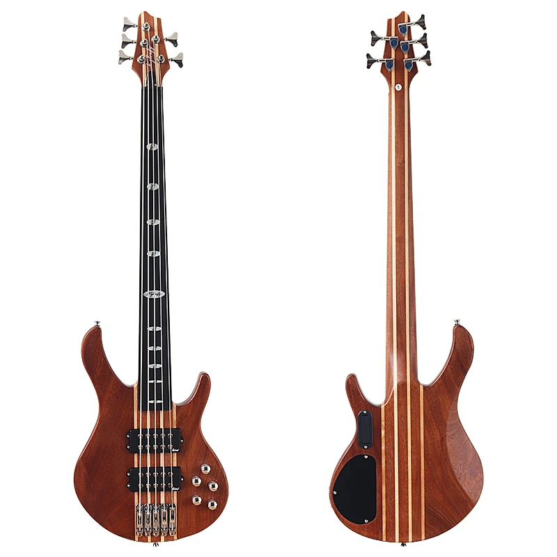 Fretless 6 String Electric Bass Guitar 5 String Active Guitarra Solid Saplele Wood Body  43 Inch Bass Guitar High Grade