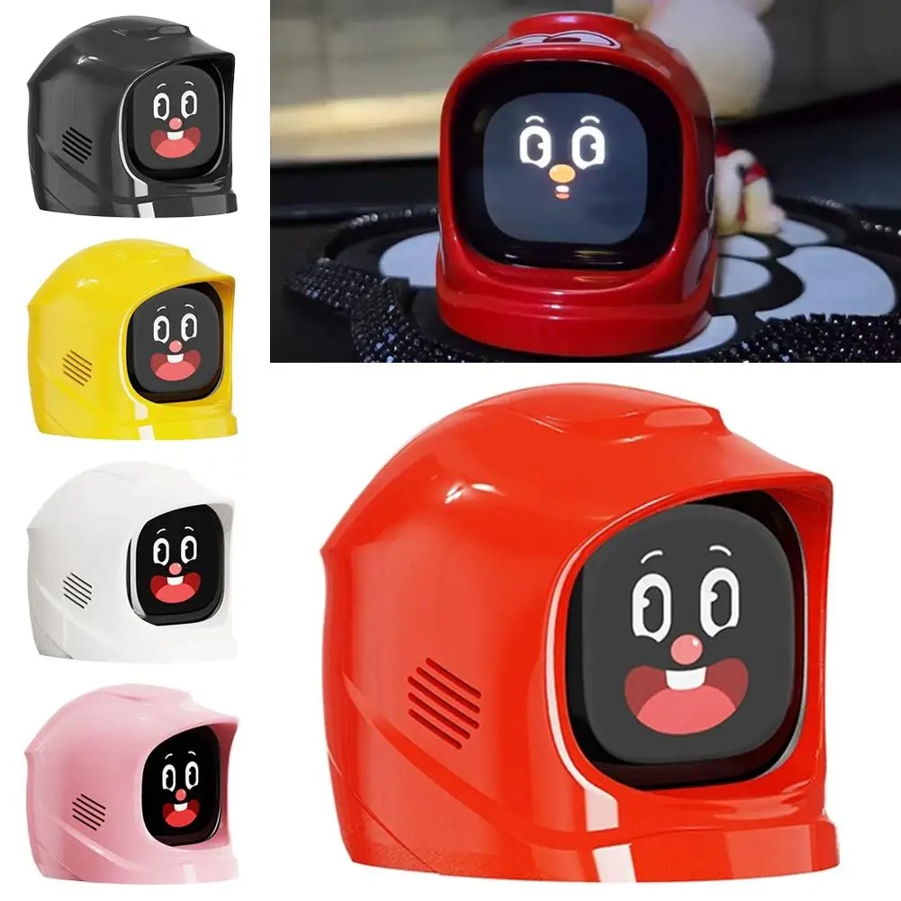 Car Intelligent Robot Mounted Toys Accessories Electronic Screen Touch Pets, Sound Expression Fashion Companions Effects 60 O6L3