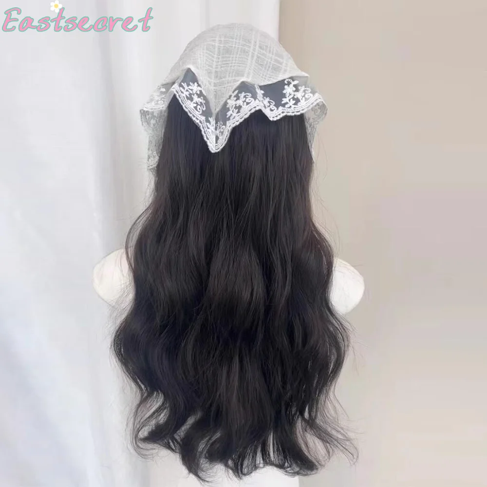 شرق برينسيس الباروكات للنساء براون طويل مجعد الشعر موجة كبيرة شعر مستعار تجعيد الشعر الطبيعي عقال لوليتا شعر مستعار مقاومة للحرارة شعر مستعار اصطناعي