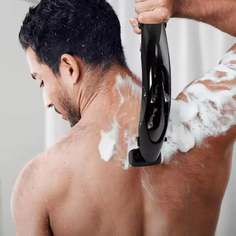 Adjustable Extreme Reach Detachable stretchable Handle electric back and body remover body trimmer back shaver for men