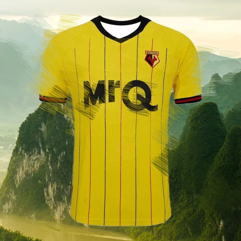 

MOTO-Watford 2025 Away Jersey Fan Football T-shirt Replica Women Sports T-shirt Women Casual T-shirt Quick Drying and Breathable